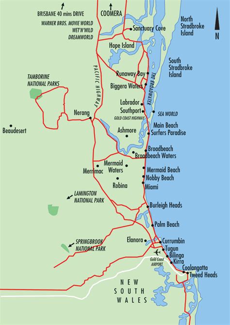 Gold Coast Map - Queensland Australia