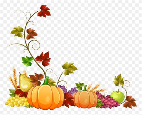 Autumn Fall Leaves Border Clipart Free Clipart Images - Thanksgiving ...