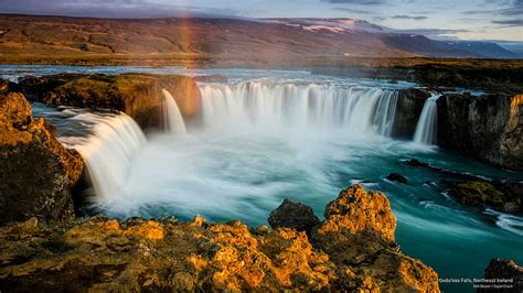 HD wallpaper: Godafoss Falls, Northeast Iceland, Waterfalls | Wallpaper ...