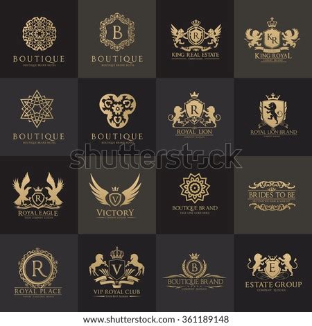 Luxury Logo Setbest Selected Collectionhotel Brand Stock Vector ...