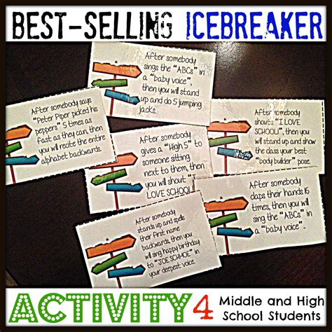 Back to School ICEBREAKER Activity: "Can you follow directions?" FUN ...