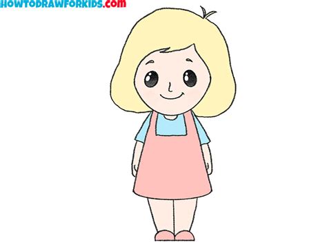 How to Draw a Cartoon Girl - Easy Drawing Tutorial For Kids