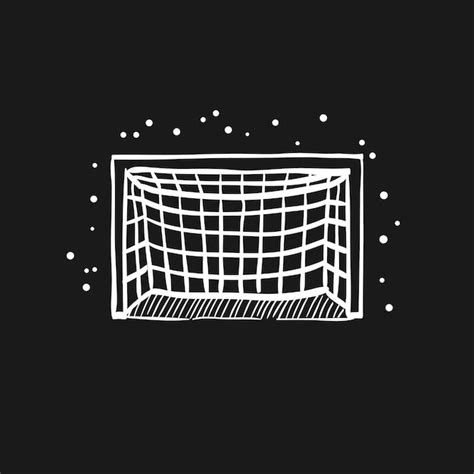 Premium Vector | Football goal post doodle sketch illustration