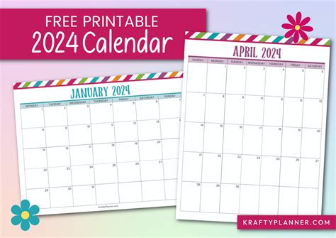 Free Printable Calendars 2024 No Downloading Required - Roze Wenona