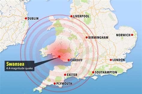 UK earthquake of 4.4 magnitude with epicentre outside Swansea felt ...