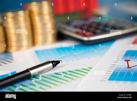 Business graph on chart background Stock Photo - Alamy