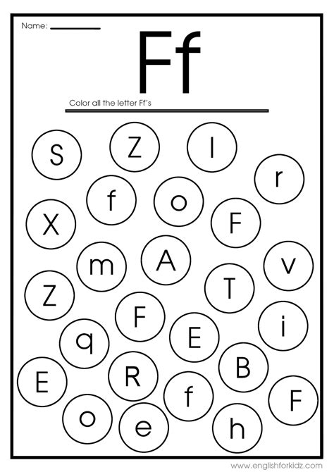 Free Printable Letter F Worksheets - Printable Word Searches