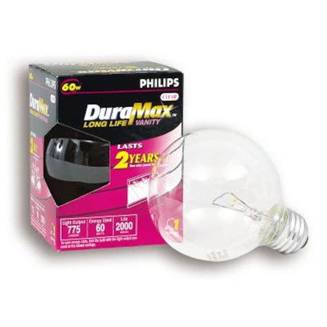 Philips 60 Watt G25 Clear Medium Incandscent Globe Light Bulb | The ...