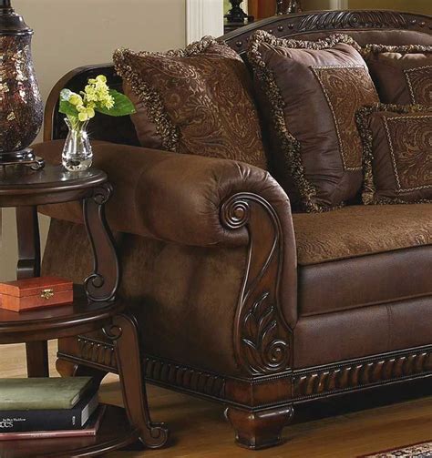 Leather Sofa Wood Trim - Odditieszone