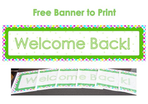 Free Printable Welcome Back Banner • Wise Owl Factory