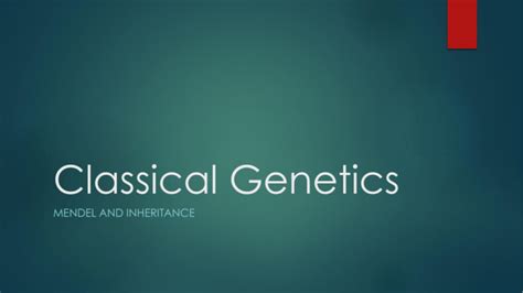 Classical Genetics