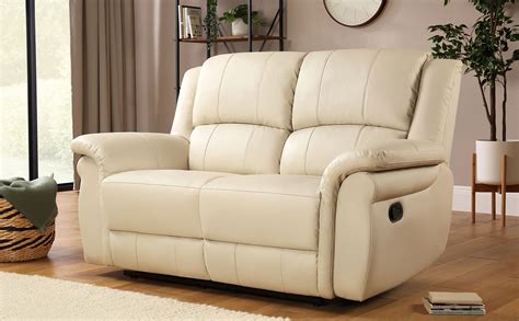 Lombard Ivory Leather 2 Seater Recliner Sofa | Furniture Choice