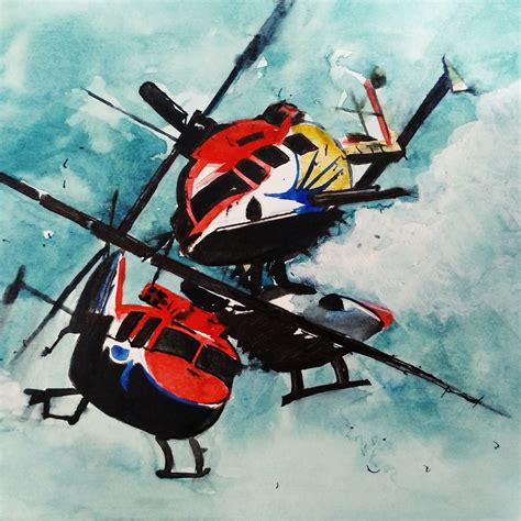 Helicopter Drawing, Pencil, Sketch, Colorful, Realistic Art Images ...