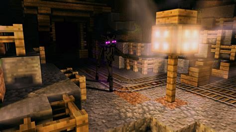 Enderman in Mineshaft - Minecraft HD Wallpaper