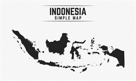 Simple Black Map of Indonesia Isolated on White Background 3249624 ...