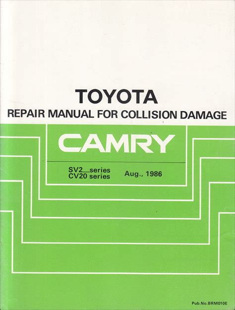 1987-1991 Toyota Camry Body Collision Repair Shop Manual Original