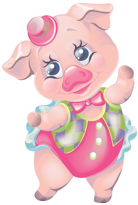 vector cartoon character cute piggy on Behance | Cute piggies, Pig ...