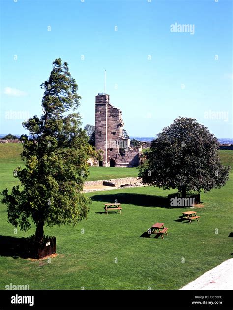 Ruins of Tutbury Castle and gardens, Tutbury, Staffordshire, England ...