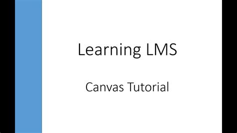 Canvas Tutorial 1 - YouTube