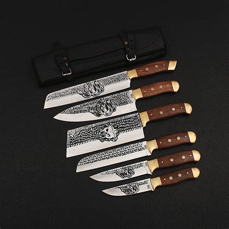 J2 Steel Professional Chef Knife Set // 6 Piece - Black Forge Knives ...