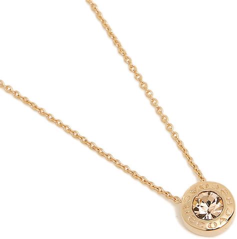 Amazon.com: COACH Open Circle Stone Necklace-Rose Gold: Jewelry