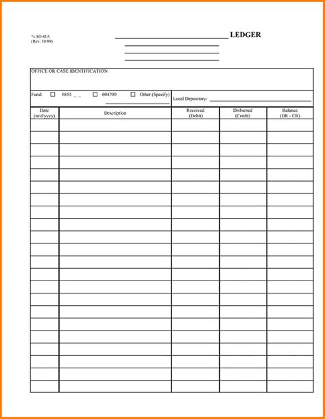 Free Printable Accounting Ledger Sheets