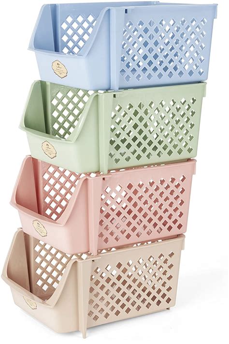 Buy Titan Mall Stackable Storage Bins for Food, Snacks, Bottles, Toys ...