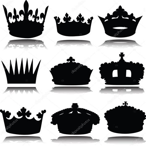 Royal crowns silhouettes — Stock Photo © drgaga #7263100