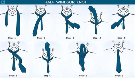 How to tie a tie half windsor knot step by step with picture