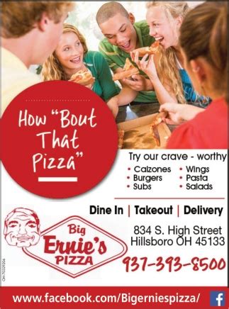 How "Bout That Pizza", Big Ernie's Pizza, Hillsboro, OH