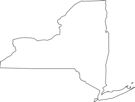 nys map outline | New york tattoo, Map of new york, State outline