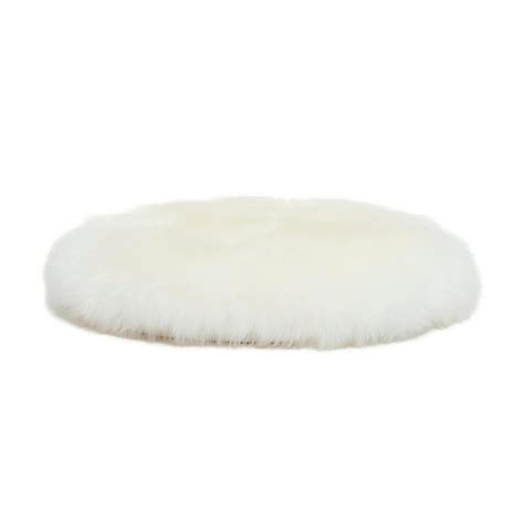 Natural White Round Sheepskin Chair Pad - Native Natural - Touch of Modern