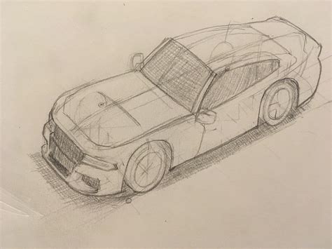 Trying to get better at drawing cars in perspective. Any notes on where ...