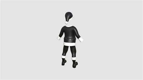 Santa Claus Costume 06 - Black Cartoon 3D Model by gsommer