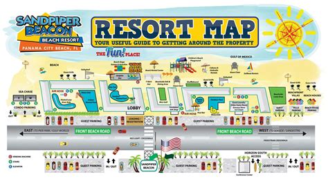 The Resort Map of the Sandpiper Beacon Beach Resort in Panama City ...