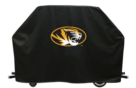 Missouri Grill Cover with Tigers Logo on Black Vinyl