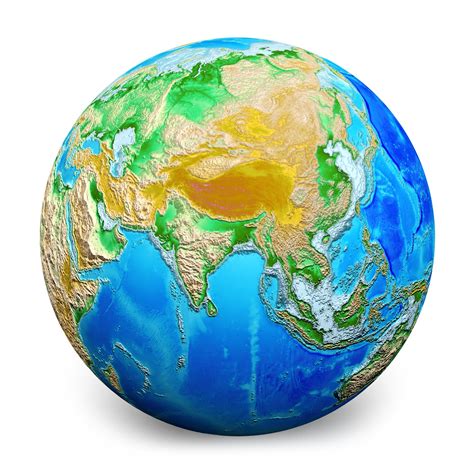 3D Earth Globe Graphic With White Background Stock Photo | PowerPoint ...