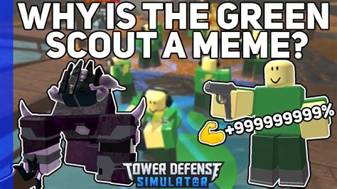 Why is the Green Scout a meme? - Tower Defense Simulator - YouTube