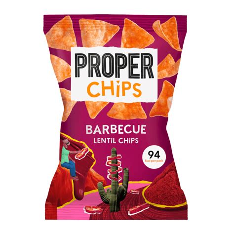 PROPER Snacks Healthy Barbecue Flavour Vegan Crisps | Protein Package ...