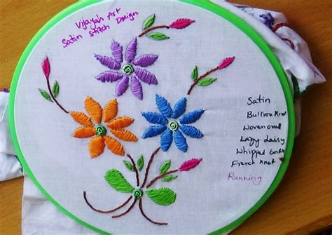 Hand Embroidery Designs # 115 - Satin stitch Design | Hand embroidery ...