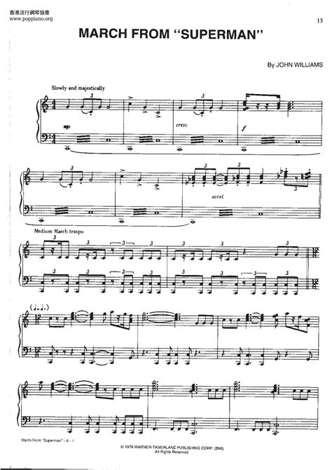 John Williams-Superman Theme Sheet Music pdf, - Free Score Download ★