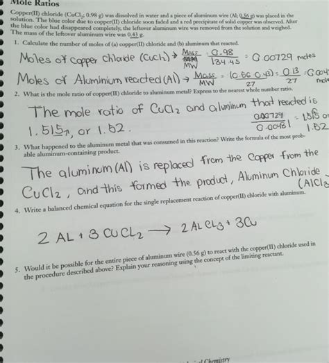 Aluminum Copper Ii Chloride Reaction Lab Answers 50+ Pages Summary Doc ...