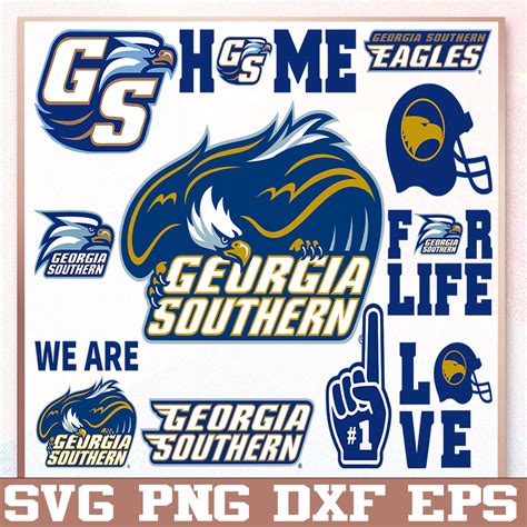 Bundle 11 Files Georgia Southern Eagles Football Team SVG, G - Inspire ...