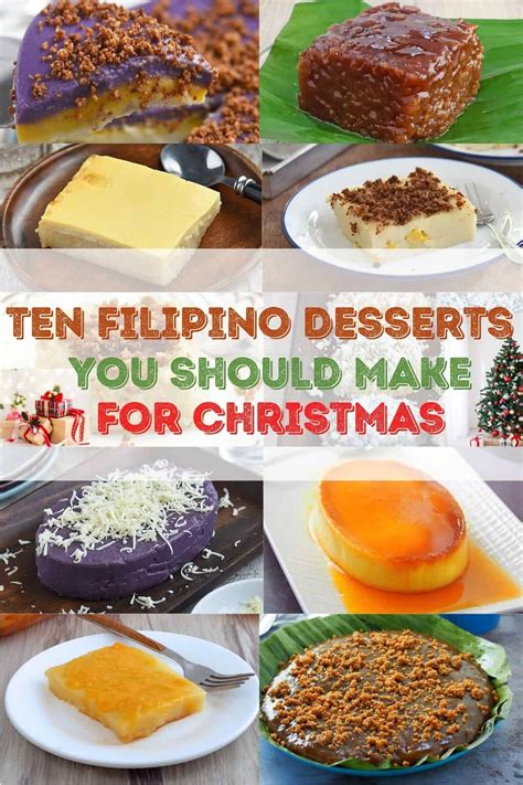 Filipino Desserts Menu