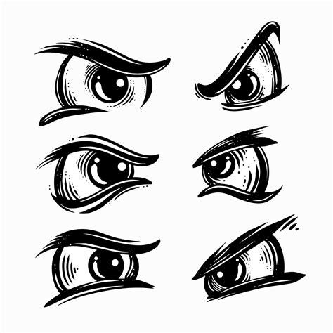 set of angry eyes vector illustration 1937361 Vector Art at Vecteezy