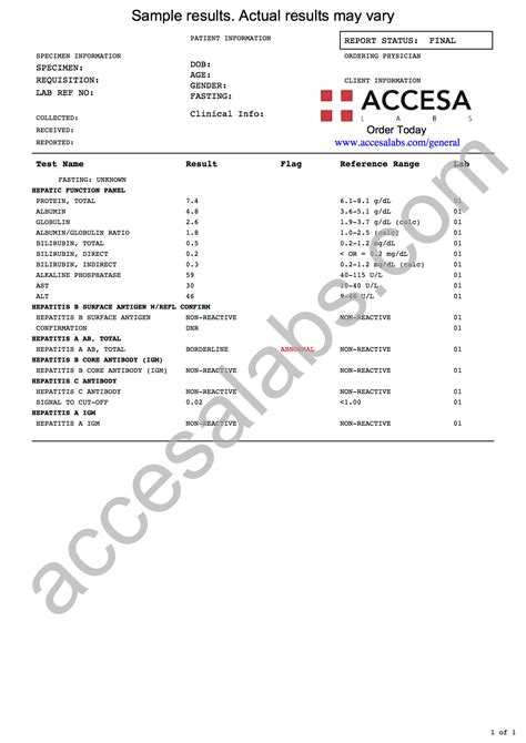 Liver Function Test Panel - Hepatitis Panel Blood Test | Accesa Labs