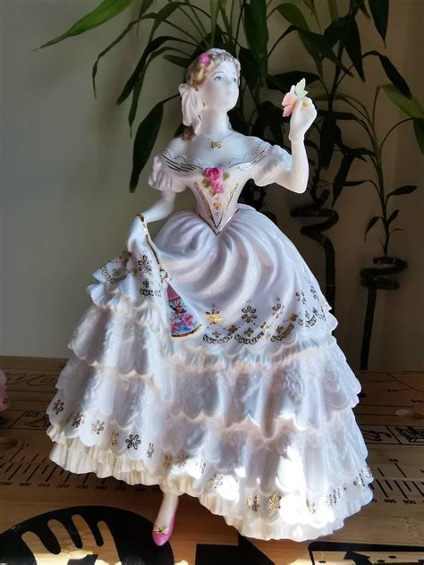 Royal Worcester Porcelain Figurine ''the Fairest Rose. English Fine ...