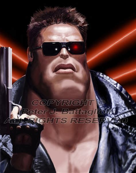 Arnold Schwarzenegger Terminator Caricature Art Print - Etsy