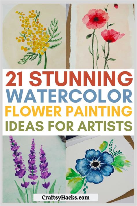 21 Easy Watercolor Flower Painting Ideas - Craftsy Hacks