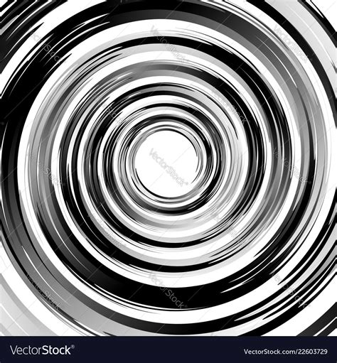 Geometric spiral pattern with concentric circles Vector Image